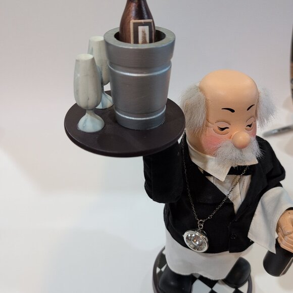 Vintage Zim's Heirloom Collectibles 2002 Wine Waiter Nutcracker 12-1/2" Tall - Picture 3 of 8